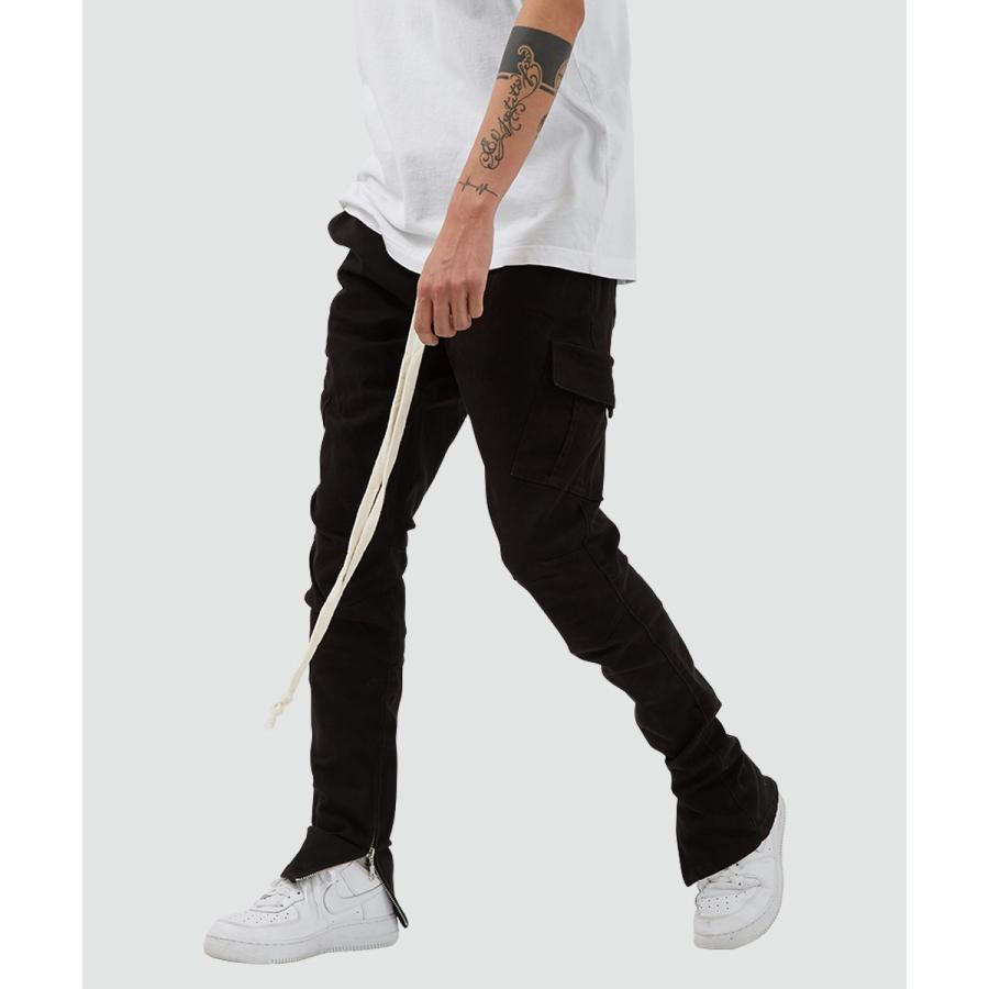 スキニーフィット 裾ジップ カーゴパンツ メンズ | improves | 03