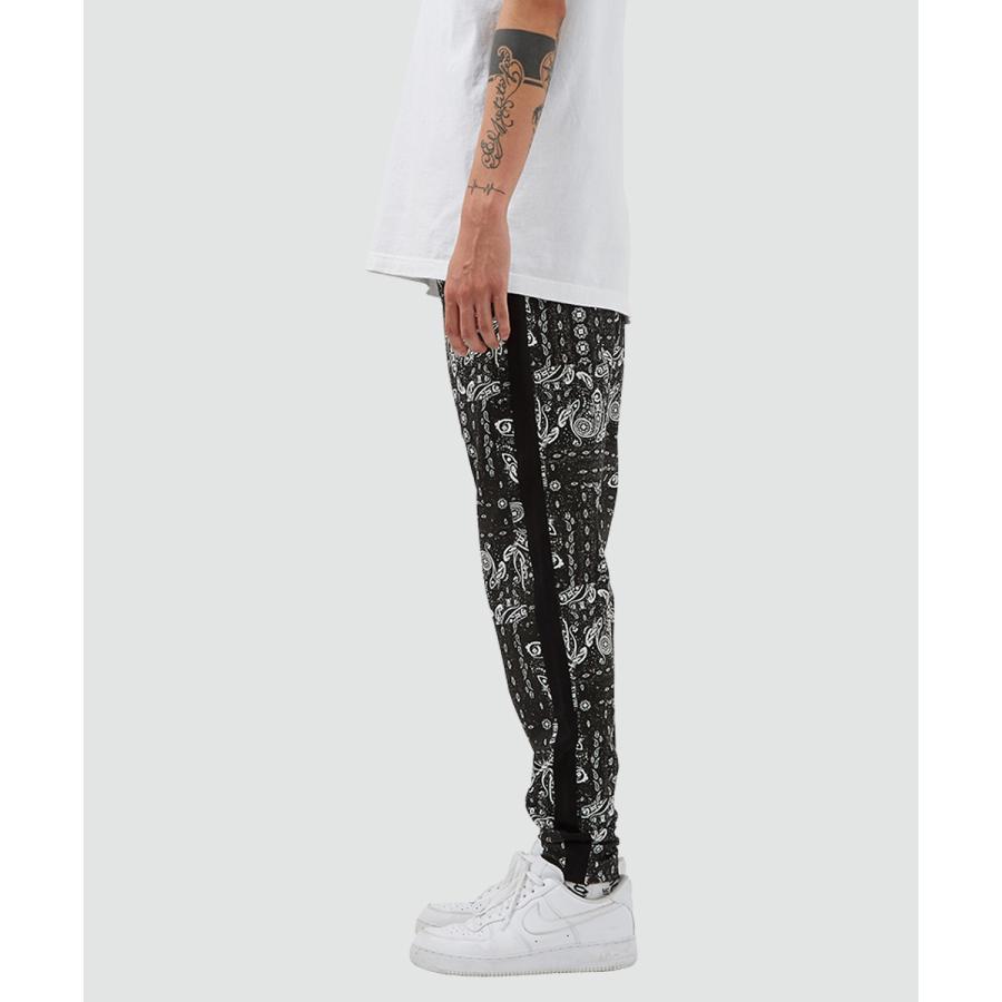 スリムフィット 裾ジップ ペイズリー サイドライン ジャージパンツ メンズ | improves | 09