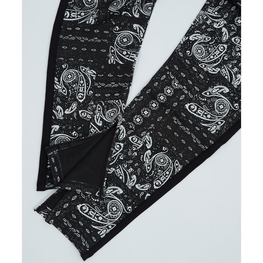 スリムフィット 裾ジップ ペイズリー サイドライン ジャージパンツ メンズ | improves | 12