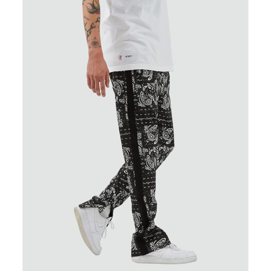 スリムフィット 裾ジップ ペイズリー サイドライン ジャージパンツ メンズ | improves | 03