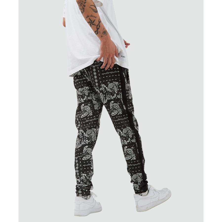 スリムフィット 裾ジップ ペイズリー サイドライン ジャージパンツ メンズ | improves | 06
