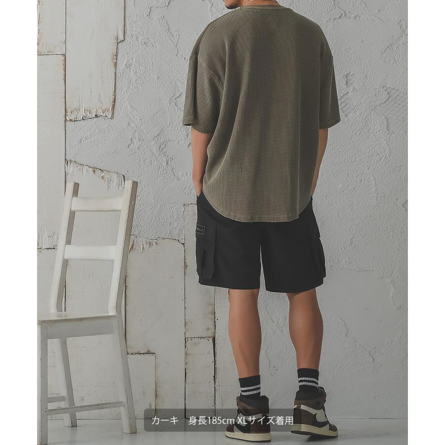 improves スターロゴ刺繍 オーバーサイズ ワッフルTシャツ