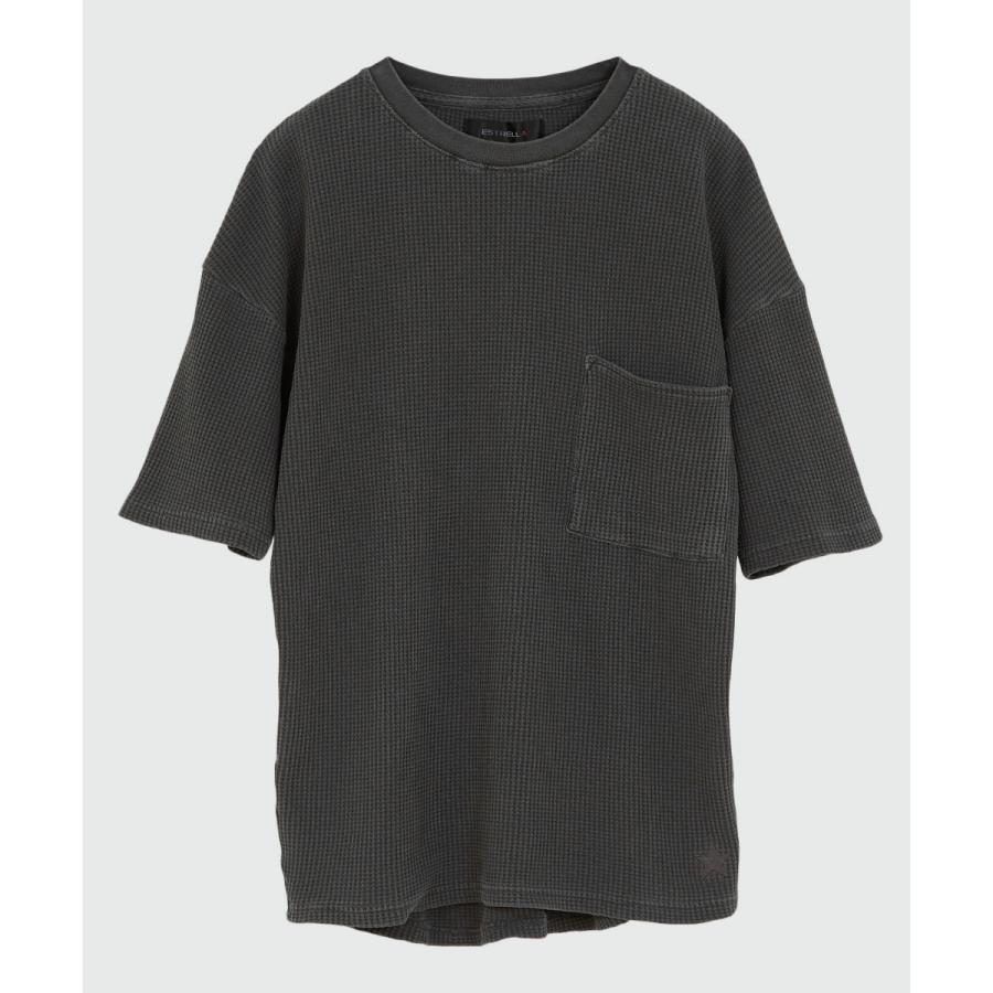 ☆boohoo☆オーバーサイズ 半袖 リビア ワッフル シャツ GU公式 | ワッフルバイカラーステッチオーバーサイズT(5分袖)RS+X