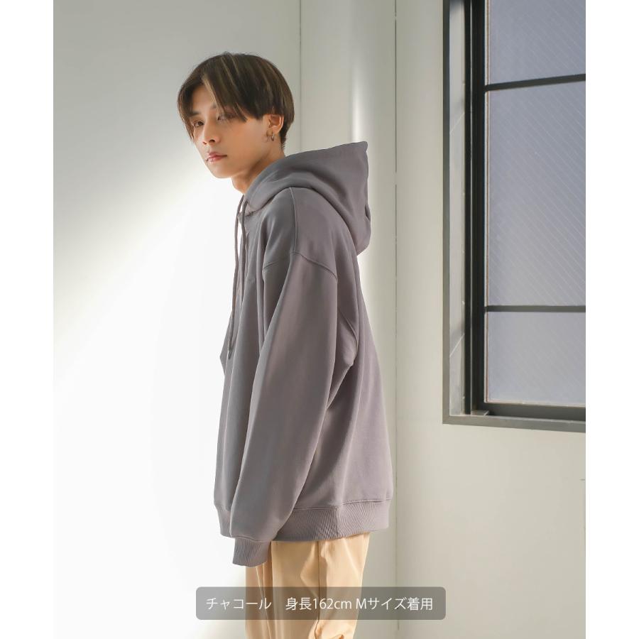チャコールグレー♡スリットサイドパーカー サイドスリットマフポケットパーカー | レディースファッション通販
