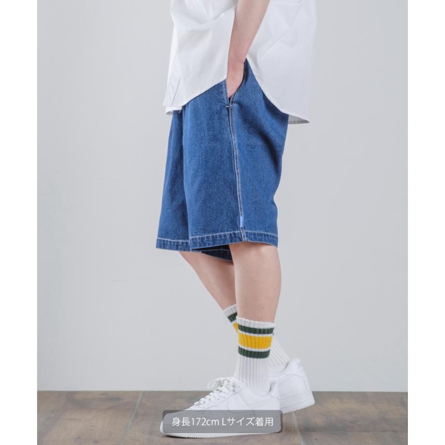 ショートパンツ ユニセックス SIDEWAY STANCE サイドウェイスタンス ハーフパンツ バギーショーツ 短パン デニムパンツ | improves | 04