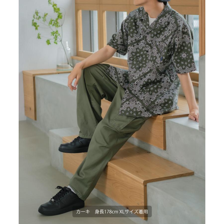 シャツ ユニセックス セットアップ対応 SIDEWAY STANCE サイドウェイスタンス 半袖シャツ オープンカラーシャツ 開襟シャツ ペイズリー バンダナ柄 デニムシャツ | improves | 15