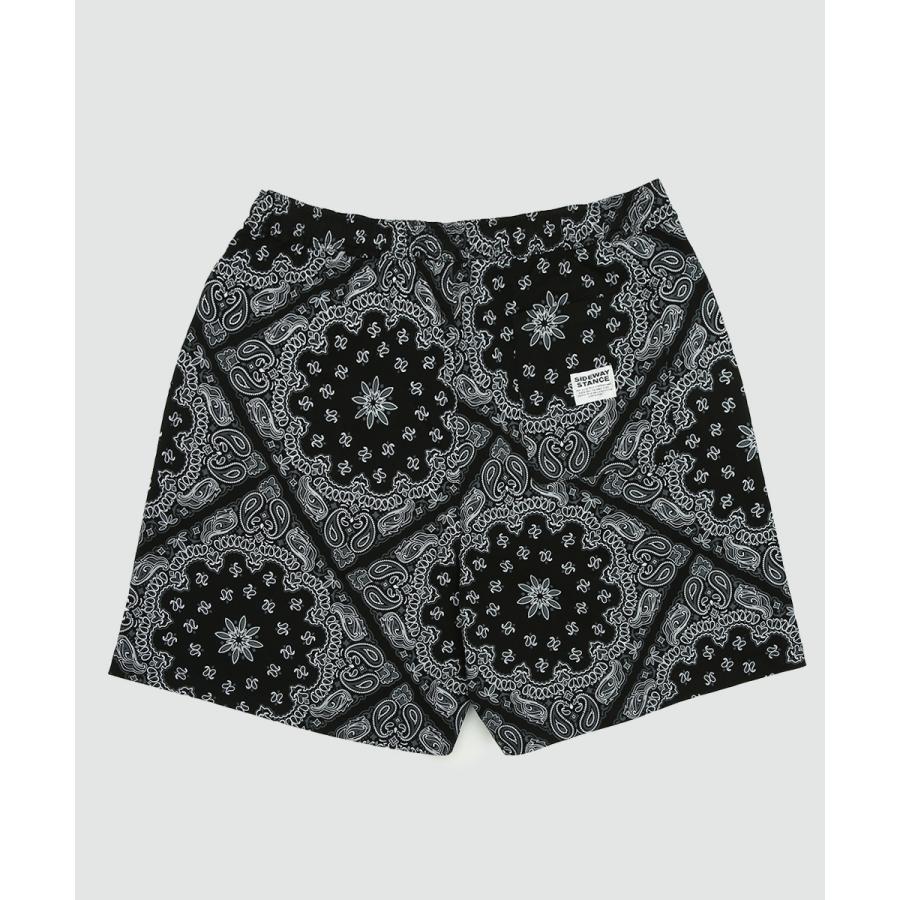 ショートパンツ ユニセックス セットアップ対応 SIDEWAY STANCE サイドウェイスタンス ハーフパンツ バギーショーツ 短パン ペイズリー バンダナ柄 | improves | 17