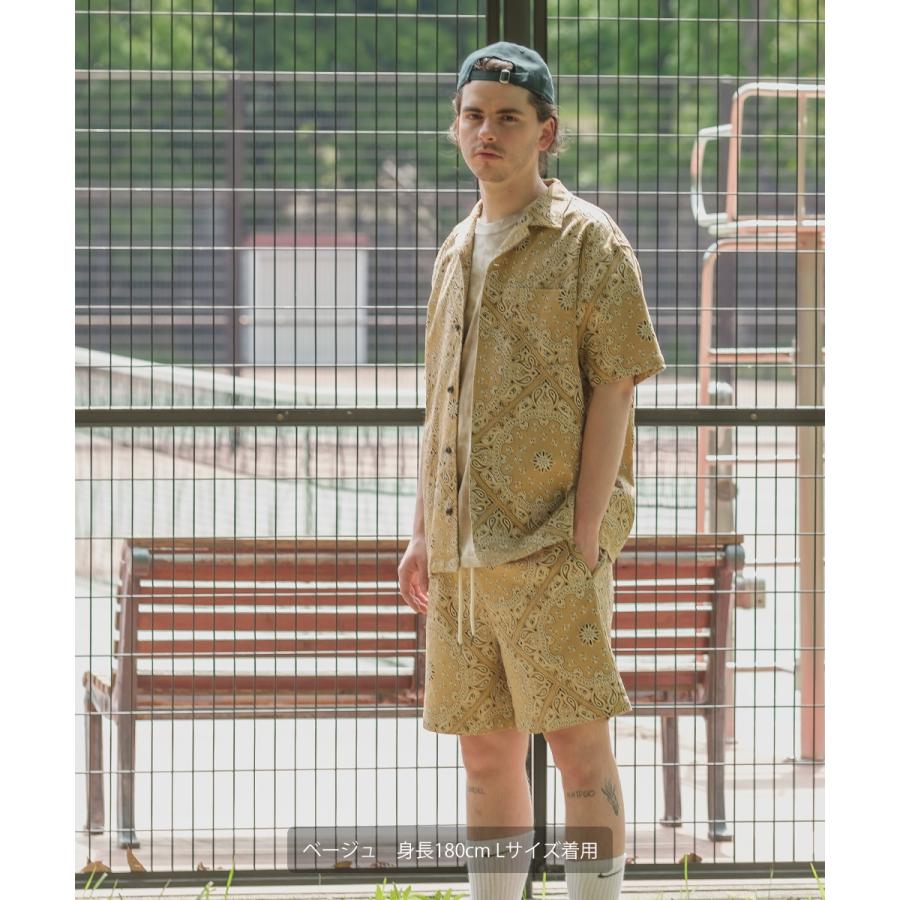 ショートパンツ ユニセックス セットアップ対応 SIDEWAY STANCE サイドウェイスタンス ハーフパンツ バギーショーツ 短パン ペイズリー バンダナ柄 | improves | 02
