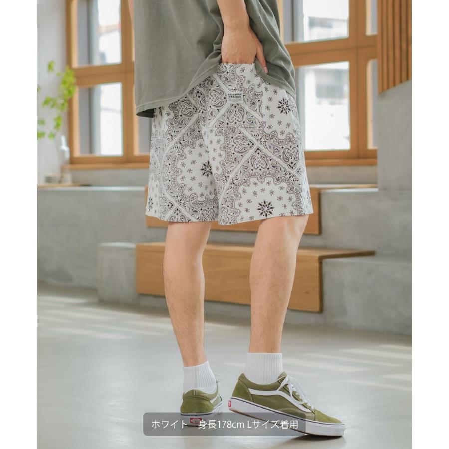 ショートパンツ ユニセックス セットアップ対応 SIDEWAY STANCE サイドウェイスタンス ハーフパンツ バギーショーツ 短パン ペイズリー バンダナ柄 | improves | 04