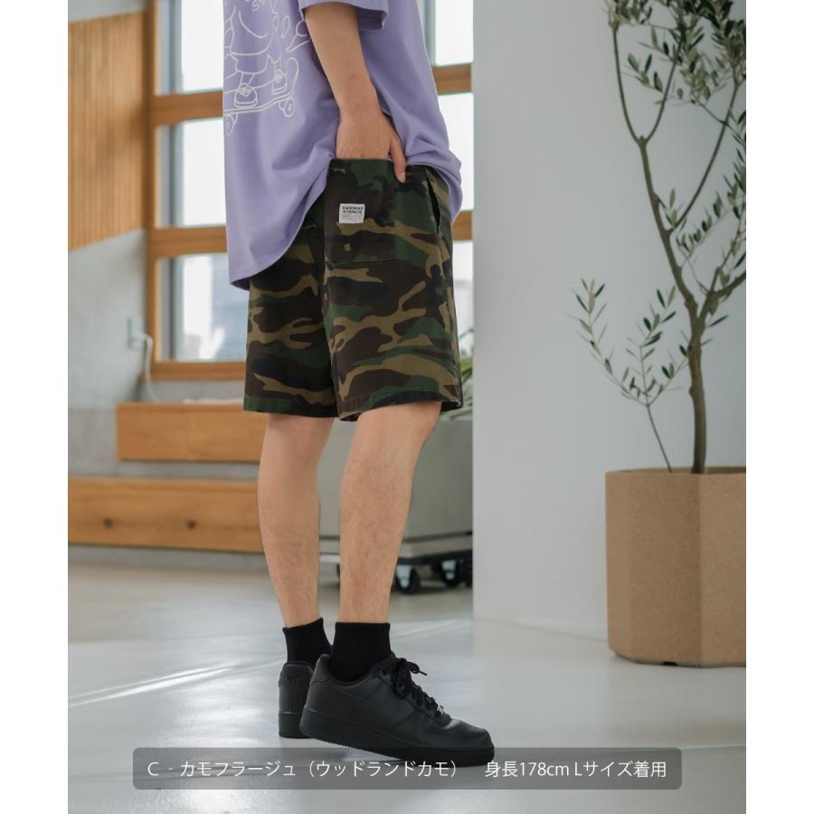 ショートパンツ ユニセックス セットアップ対応 SIDEWAY STANCE サイドウェイスタンス ハーフパンツ バギーショーツ 短パン 迷彩 カモフラ | improves | 11