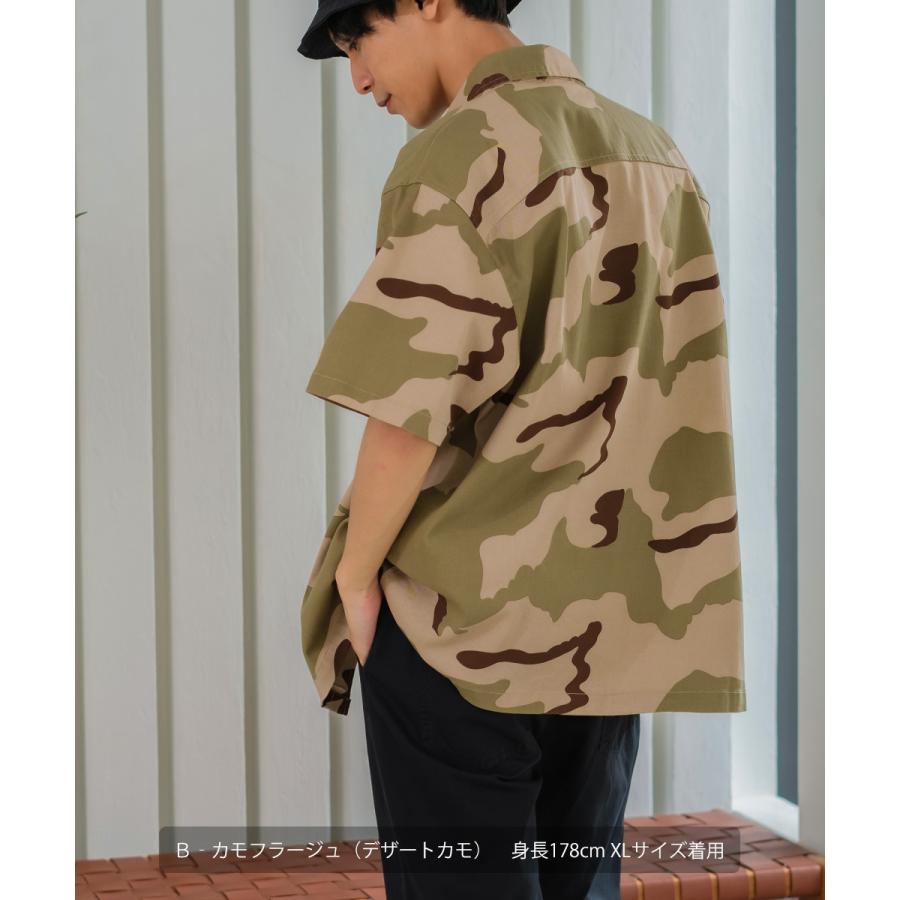 シャツ ユニセックス セットアップ対応 SIDEWAY STANCE サイドウェイスタンス 半袖シャツ ワークシャツ 迷彩 カモフラ デニムシャツ | improves | 10