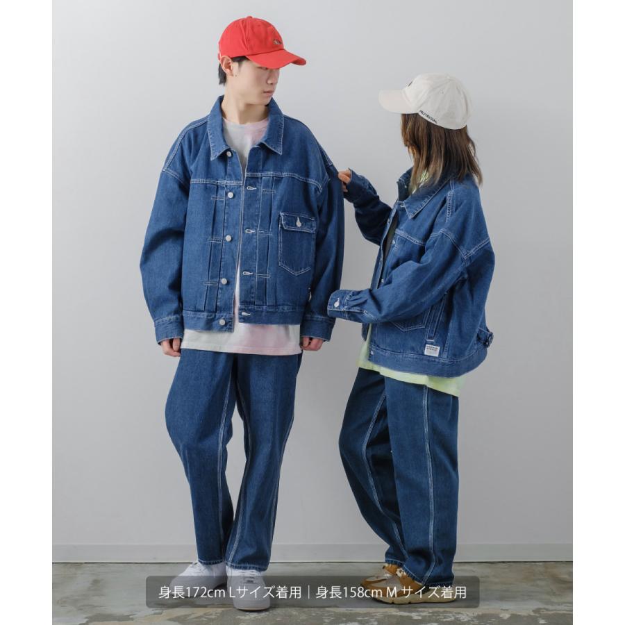 デニムパンツ メンズ ワイドパンツ テーパードパンツ アンクル丈 ジーンズ ユニセックス SIDEWAY STANCE サイドウェイスタンス | improves | 01