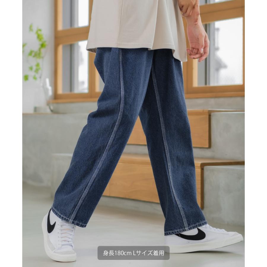 デニムパンツ メンズ ワイドパンツ テーパードパンツ アンクル丈 ジーンズ ユニセックス SIDEWAY STANCE サイドウェイスタンス | improves | 03