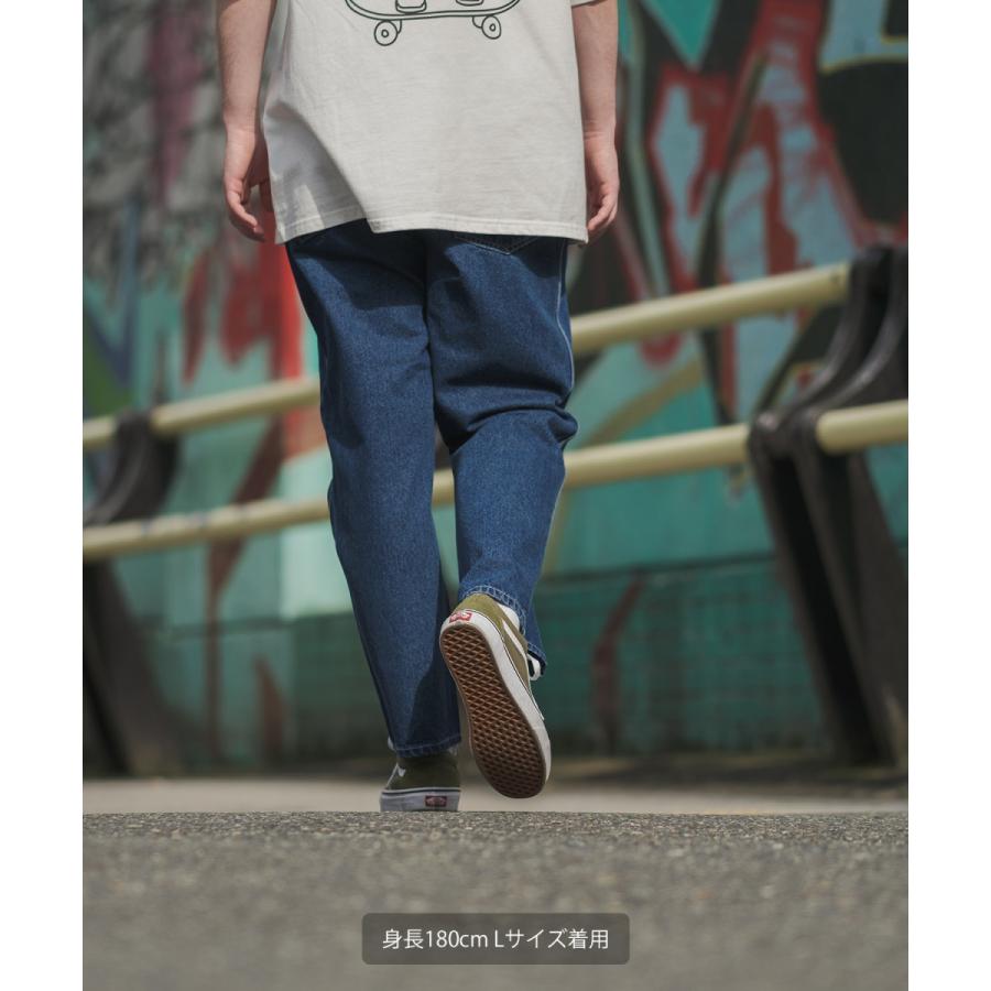 デニムパンツ メンズ ワイドパンツ テーパードパンツ アンクル丈 ジーンズ ユニセックス SIDEWAY STANCE サイドウェイスタンス | improves | 09
