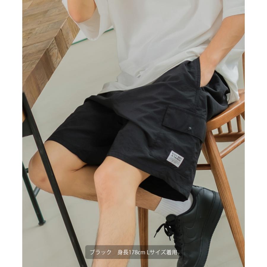 水陸両用 無地 ハーフパンツ ユニセックス SIDEWAY STANCE サイドウェイスタンス ナイロン カーゴパンツ ショートパンツ ショーツ 短パン シャカパン ダンス | improves | 04