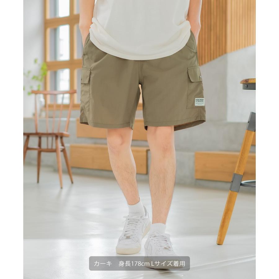 水陸両用 無地 ハーフパンツ ユニセックス SIDEWAY STANCE サイドウェイスタンス ナイロン カーゴパンツ ショートパンツ ショーツ 短パン シャカパン ダンス | improves | 06