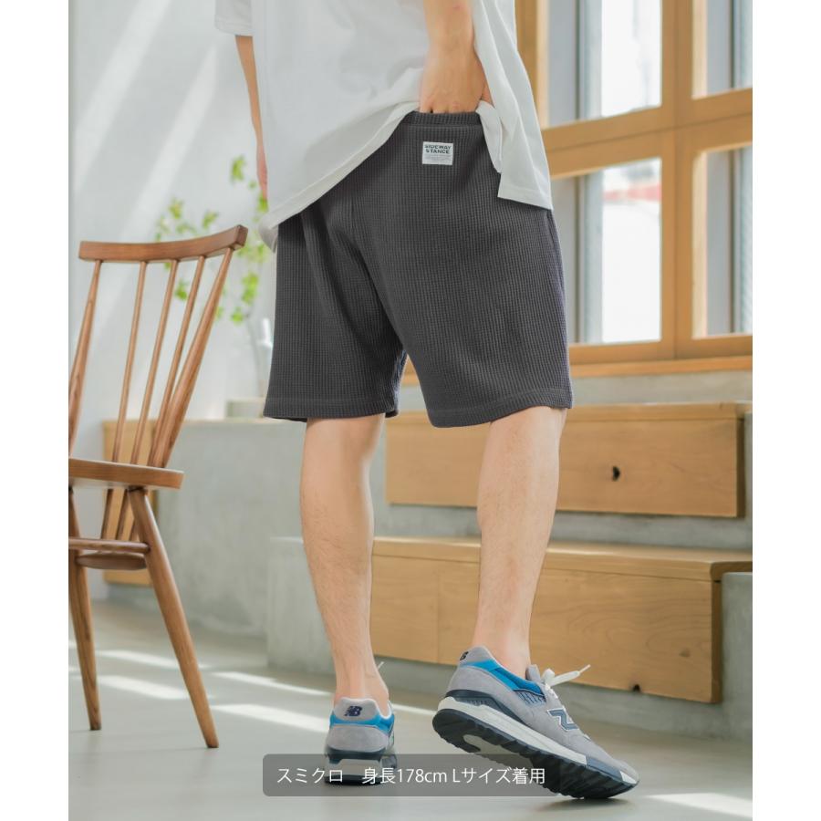 ショートパンツ ユニセックス セットアップ対応 SIDEWAY STANCE サイドウェイスタンス ハーフパンツ ショーツ 半パン 半ズボン スラックス 無地 ワッフル | improves | 10