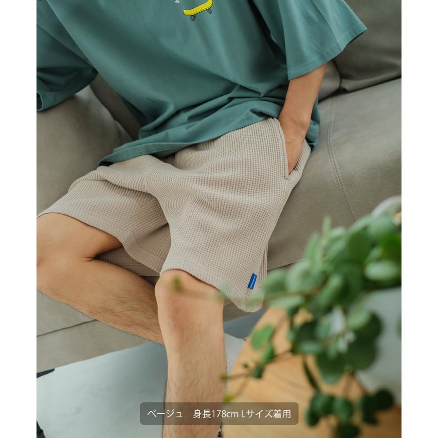 ショートパンツ ユニセックス セットアップ対応 SIDEWAY STANCE サイドウェイスタンス ハーフパンツ ショーツ 半パン 半ズボン スラックス 無地 ワッフル | improves | 13