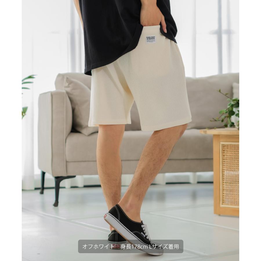 ショートパンツ ユニセックス セットアップ対応 SIDEWAY STANCE サイドウェイスタンス ハーフパンツ ショーツ 半パン 半ズボン スラックス 無地 ワッフル | improves | 04
