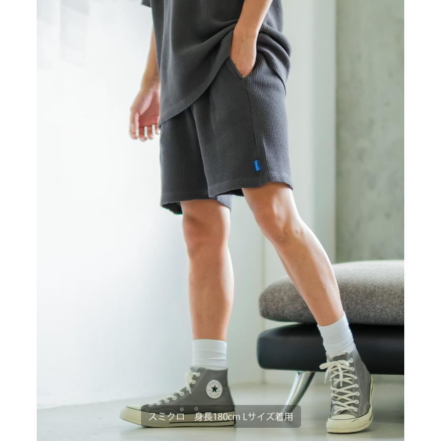 ショートパンツ ユニセックス セットアップ対応 SIDEWAY STANCE サイドウェイスタンス ハーフパンツ ショーツ 半パン 半ズボン スラックス 無地 ワッフル | improves | 06