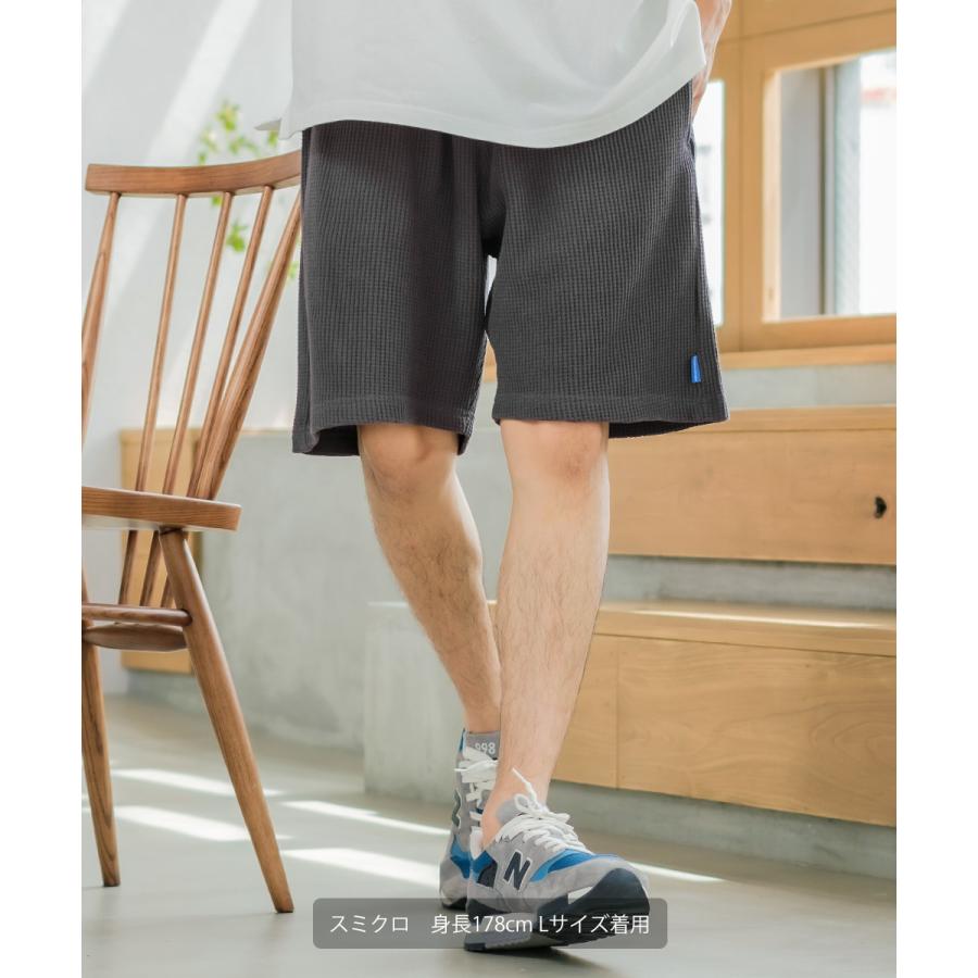 ショートパンツ ユニセックス セットアップ対応 SIDEWAY STANCE サイドウェイスタンス ハーフパンツ ショーツ 半パン 半ズボン スラックス 無地 ワッフル | improves | 08