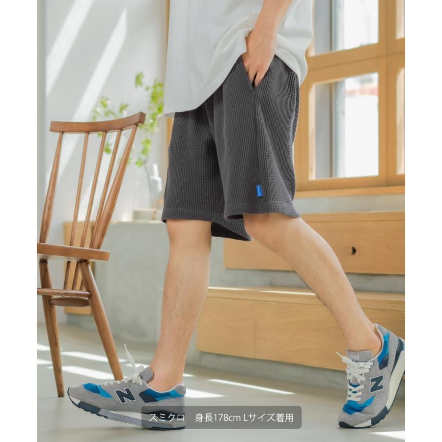 ショートパンツ ユニセックス セットアップ対応 SIDEWAY STANCE サイドウェイスタンス ハーフパンツ ショーツ 半パン 半ズボン スラックス 無地 ワッフル | improves | 09