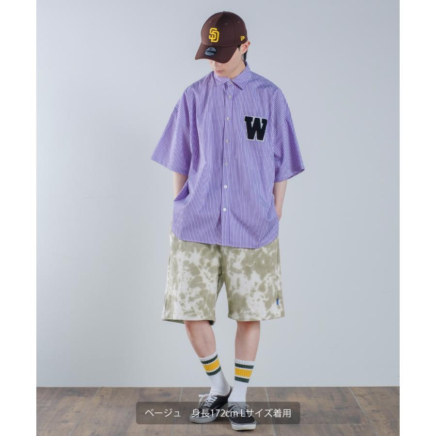 ハーフパンツ メンズ ショートパンツ スウェット ダンス 無地 イージーパンツ タイダイ柄 | improves | 05