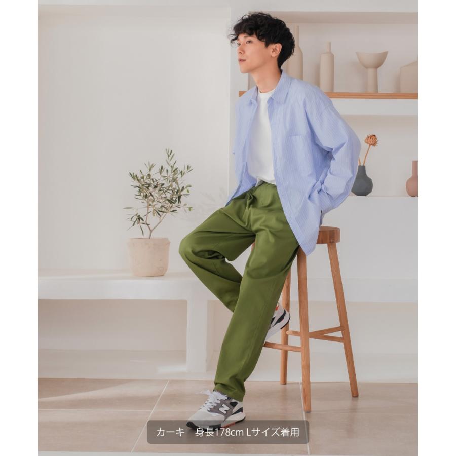 シェフパンツ メンズ ワイドパンツ ワークパンツ イージーパンツ リラックスパンツ カラー チノパン ストレート チノ ストレッチパンツ | improves | 04
