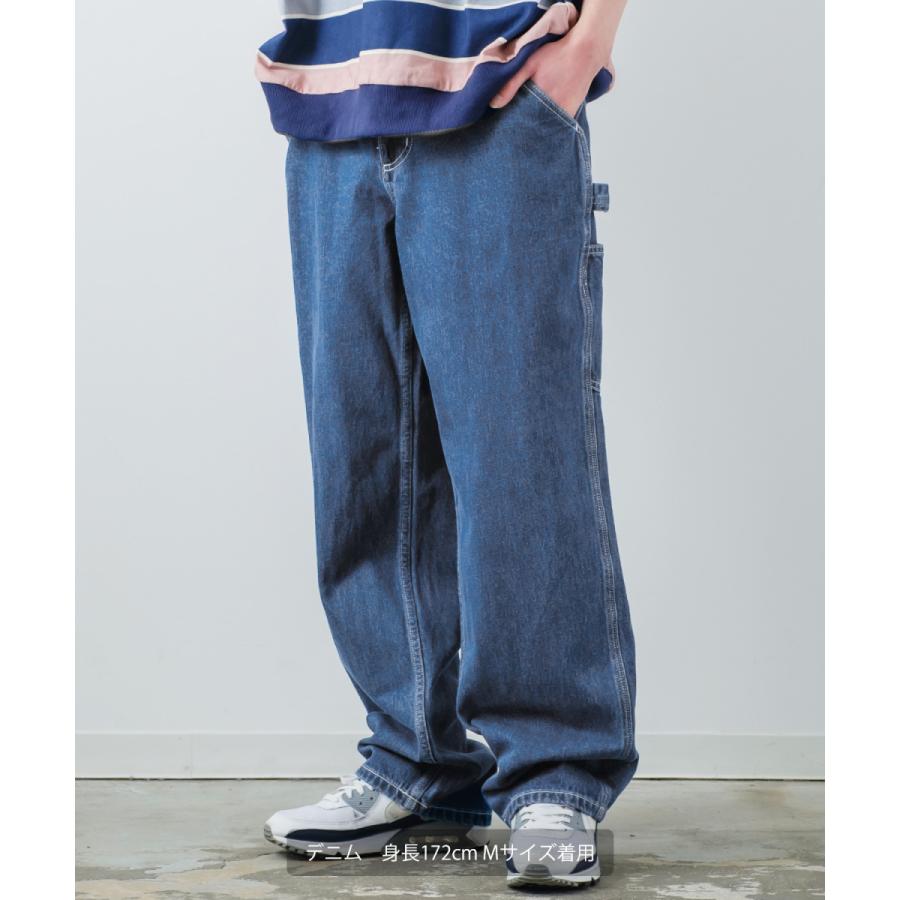 【セットアップ対応】デニムペインターパンツ メンズ ワイドパンツ バルーンシルエット ジーンズ ゆったり 大きいサイズ | improves | 10