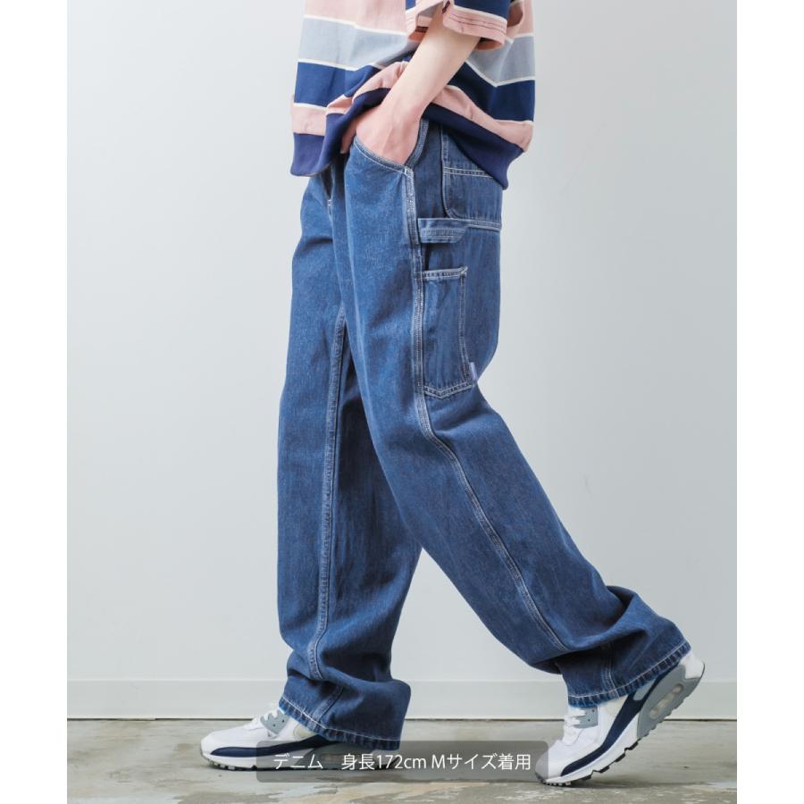 【セットアップ対応】デニムペインターパンツ メンズ ワイドパンツ バルーンシルエット ジーンズ ゆったり 大きいサイズ | improves | 11