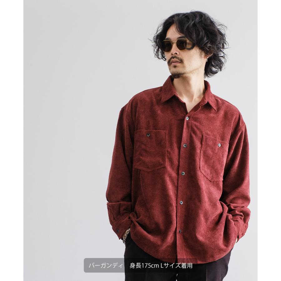 デザイン古着 ビッグシルエットコーデュロイシャツ improves シャツ メンズ コーデロイ セットアップ対応