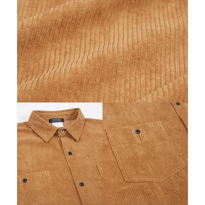 シャツ メンズ コーデロイ セットアップ対応 コーデュロイシャツ レギュラーカラー ビッグシルエット ワークシャツ ゆったり 大きいサイズ | improves | 18