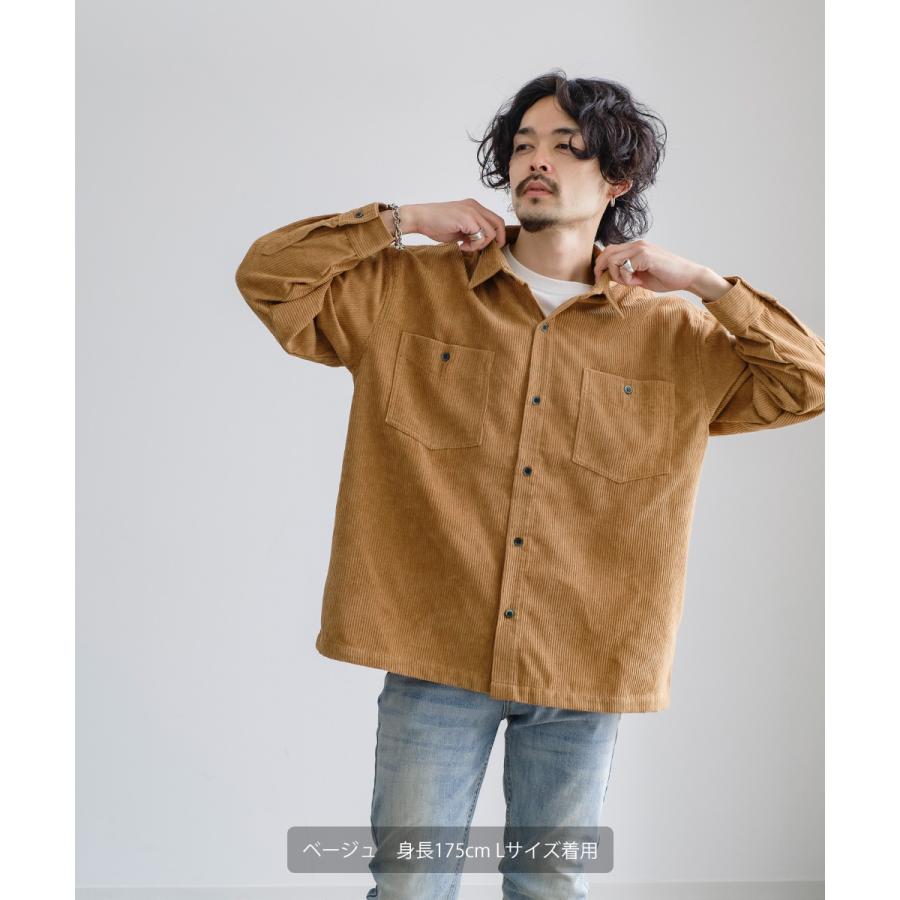 デザイン古着 ビッグシルエットコーデュロイシャツ 楽天市場】コーデュロイビッグシャツ メンズ コーデュロイシャツ