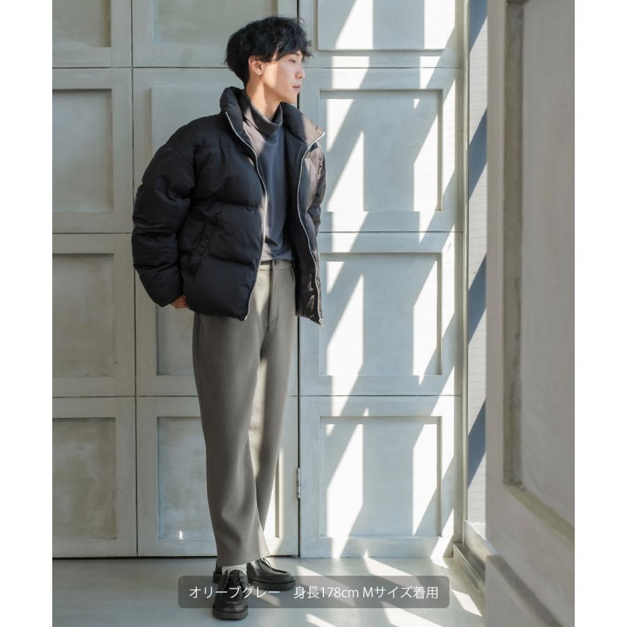 【セットアップ対応】メルトン1タックワイドパンツ メンズ テックメルトン ボトムス バギーパンツ イージーパンツ アンクル丈 暖かい 起毛 ゆったり | improves | 08