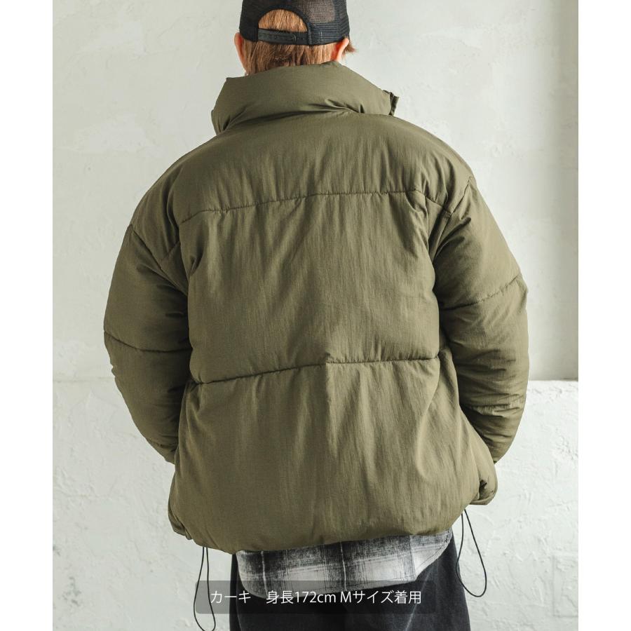 中綿スタンドダウンジャケット メンズ 撥水 コクーンシルエット 大きい