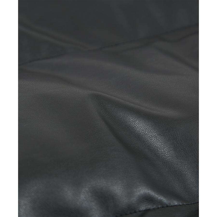 中綿スタンドレザーダウンジャケット メンズ コクーンシルエット 革 大きいサイズ ゆったり ビッグシルエット オーバーサイズ 韓国ファッション ストリート | improves | 16