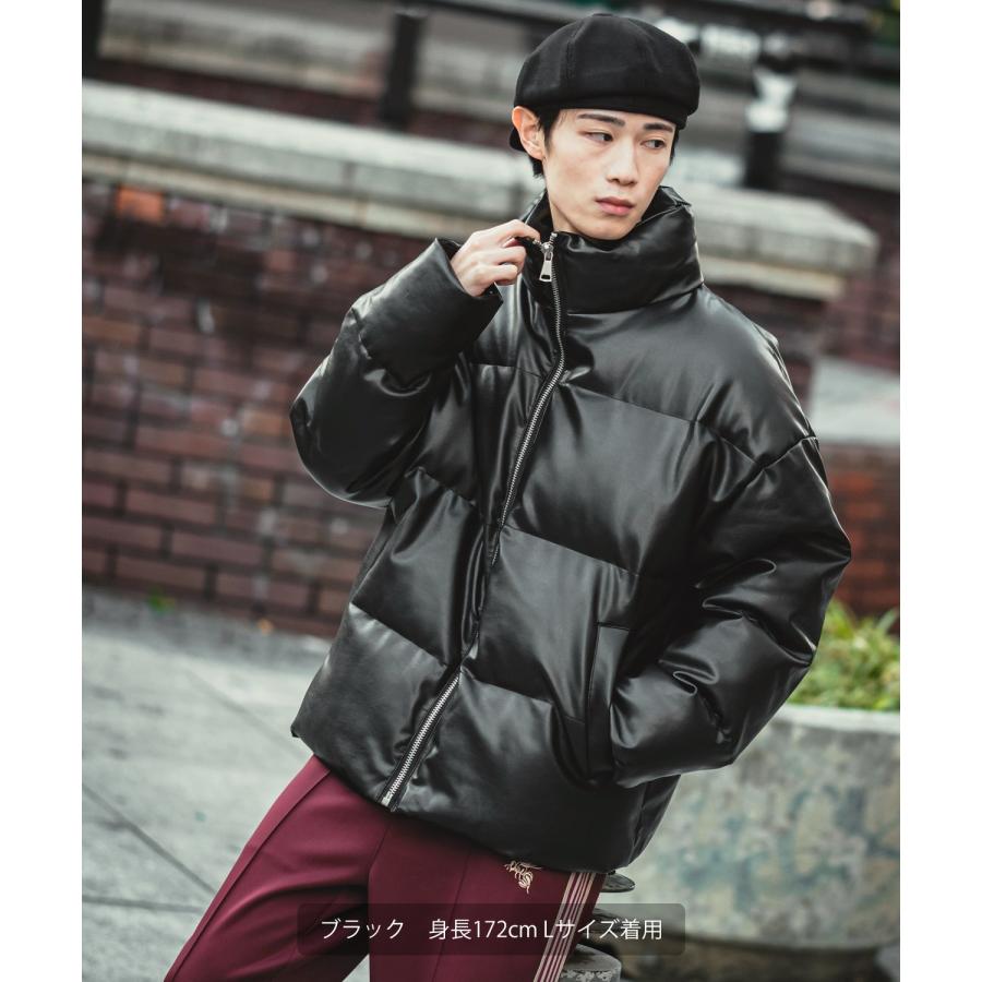 improves（インプローブス） 中綿スタンドレザーダウンジャケット