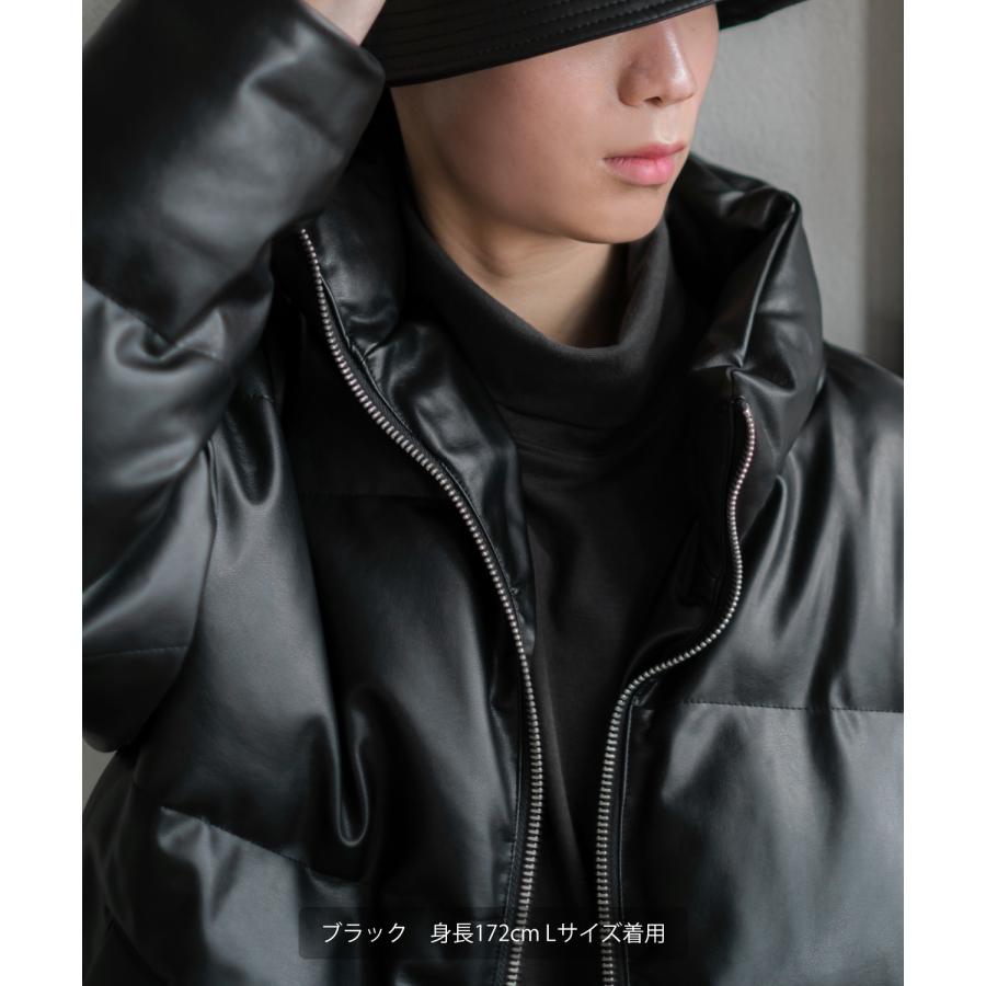 improves（インプローブス） 中綿スタンドレザーダウンジャケット