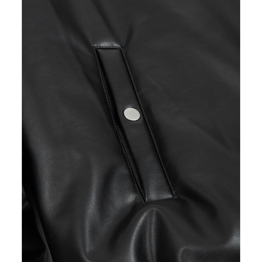 フェイクレザーMA-1ジャケット メンズ コクーンシルエット ミリタリーブルゾン フライトジャケット 大きいサイズ ゆったり オーバーサイズ 韓国ファッション | improves | 13