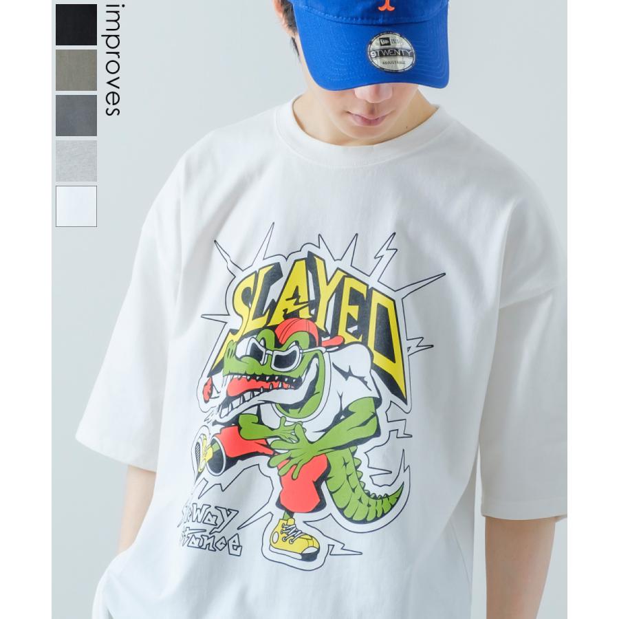 Tシャツ メンズ ロック オリジナルグラフィック プリント 半袖 バンドt マスコット ビッグシルエット オーバーサイズ キャラクター 大きいサイズ ストリート Improves インプローブス 通販 Yahoo ショッピング