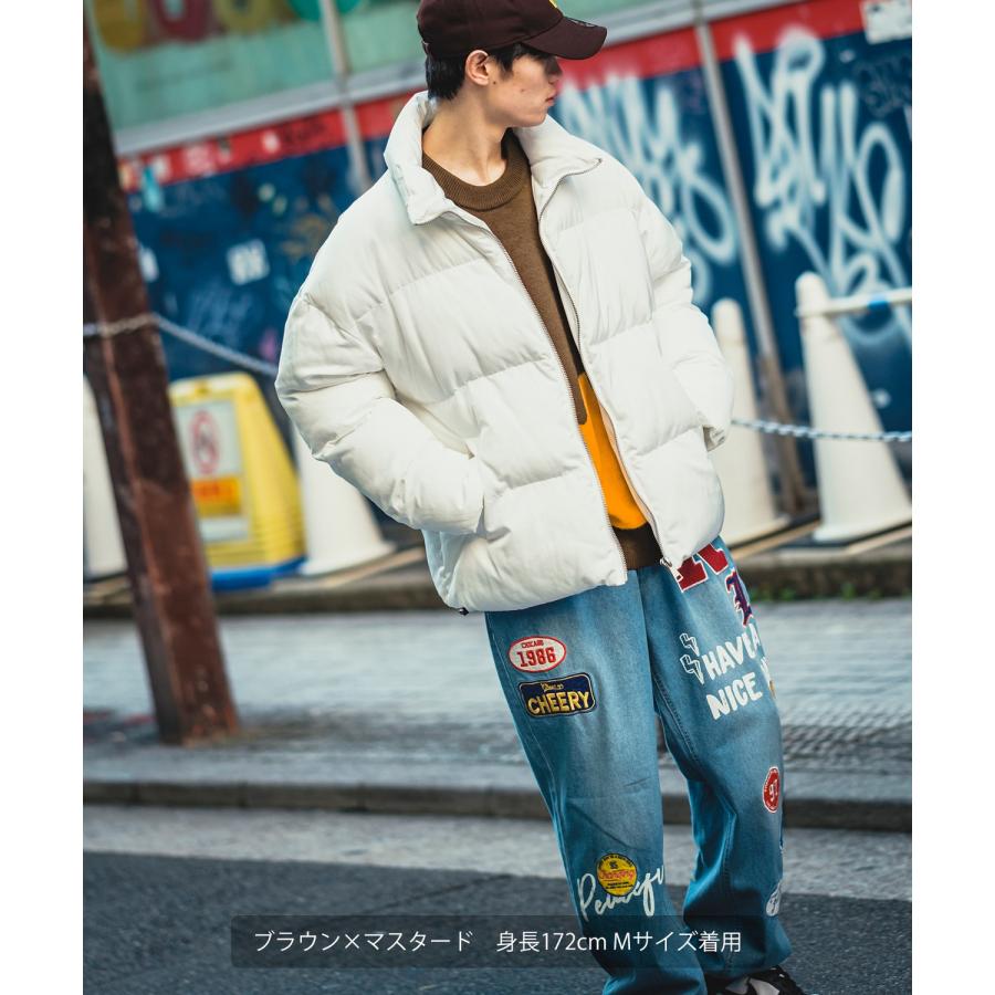 ニット セーター メンズ SIDEWAY STANCE サイドウェイスタンス モヘアタッチ 総柄 ドリップ柄 オーバーサイズ 大きめ アメカジ スケーター ストリート 韓国 | improves | 20