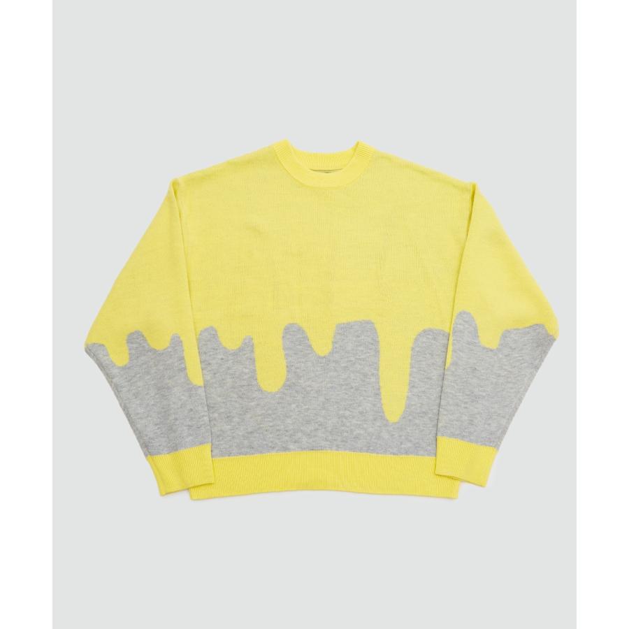 ニット セーター メンズ SIDEWAY STANCE サイドウェイスタンス モヘアタッチ 総柄 ドリップ柄 オーバーサイズ 大きめ アメカジ スケーター ストリート 韓国 | improves | 22