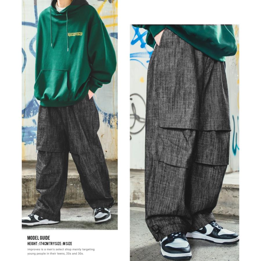 デニムパンツ メンズ SIDEWAY STANCE サイドウェイスタンス ジーンズ ワイドパンツ スノーパンツ イージーパンツ スラブデニム | improves | 09