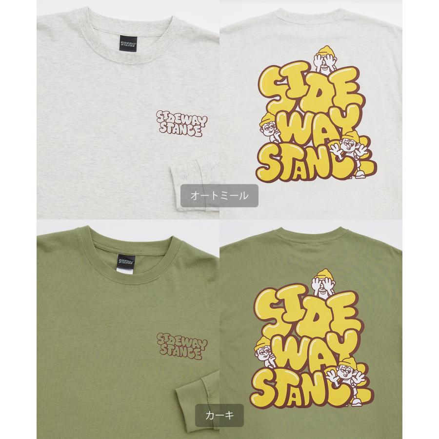 長袖Tシャツ メンズ SIDEWAY STANCE サイドウェイスタンス オリジナルプリント グラフィック ロンT バックプリント ロゴ オーバーサイズ 大きめ | improves | 21