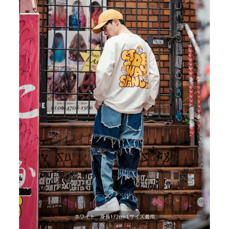 長袖Tシャツ メンズ SIDEWAY STANCE サイドウェイスタンス オリジナルプリント グラフィック ロンT バックプリント ロゴ オーバーサイズ 大きめ | improves | 13