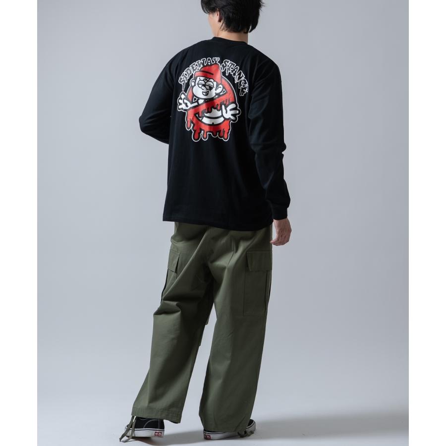長袖Tシャツ メンズ SIDEWAY STANCE サイドウェイスタンス オリジナルプリント グラフィック バックプリント ロンT 通行止め オーバーサイズ 大きめ | improves | 16