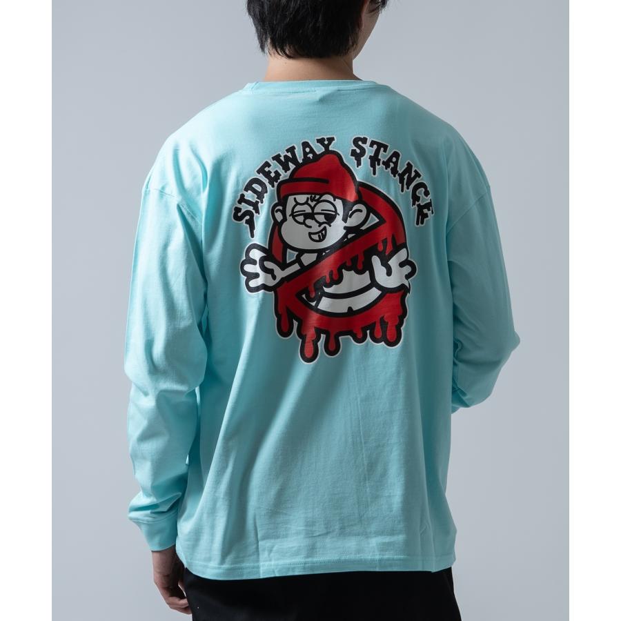 長袖Tシャツ メンズ SIDEWAY STANCE サイドウェイスタンス オリジナルプリント グラフィック バックプリント ロンT 通行止め オーバーサイズ 大きめ | improves | 17
