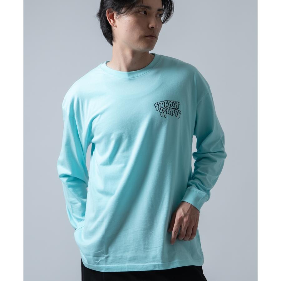 長袖Tシャツ メンズ SIDEWAY STANCE サイドウェイスタンス オリジナルプリント グラフィック バックプリント ロンT 通行止め オーバーサイズ 大きめ | improves | 18