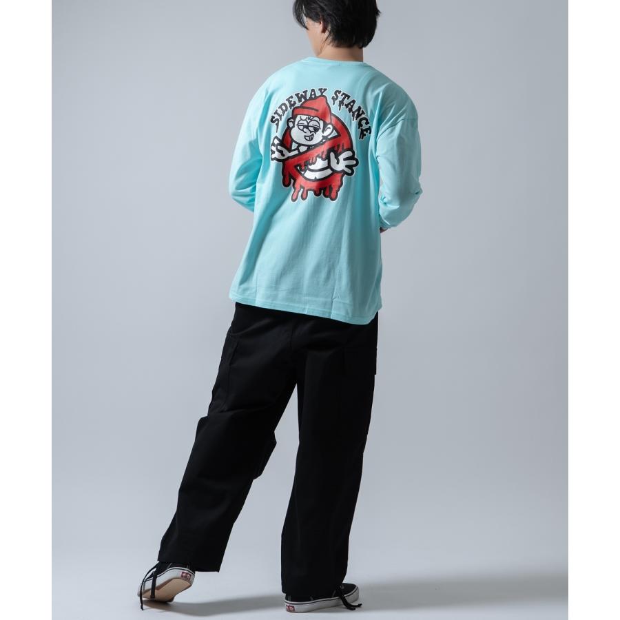 長袖Tシャツ メンズ SIDEWAY STANCE サイドウェイスタンス オリジナルプリント グラフィック バックプリント ロンT 通行止め オーバーサイズ 大きめ | improves | 19