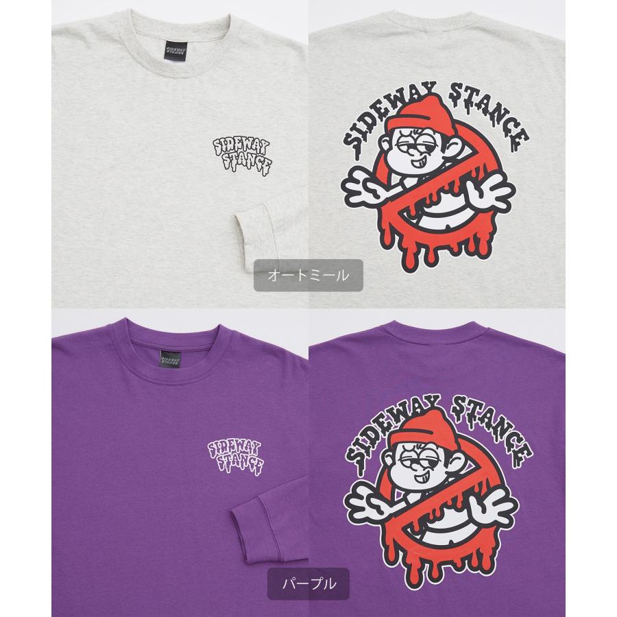 長袖Tシャツ メンズ SIDEWAY STANCE サイドウェイスタンス オリジナルプリント グラフィック バックプリント ロンT 通行止め オーバーサイズ 大きめ | improves | 22